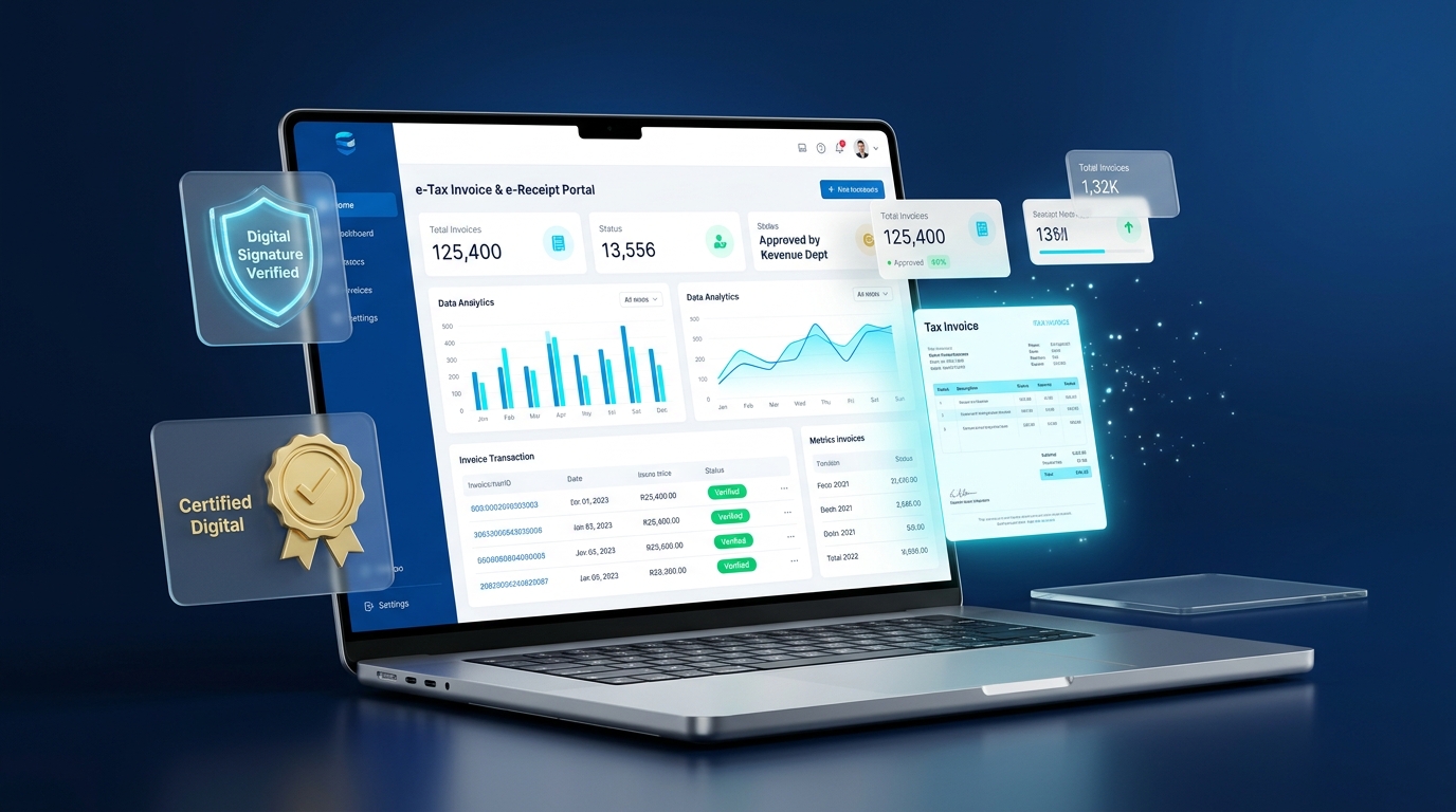 e-Tax Web Portal Dashboard Mockup
