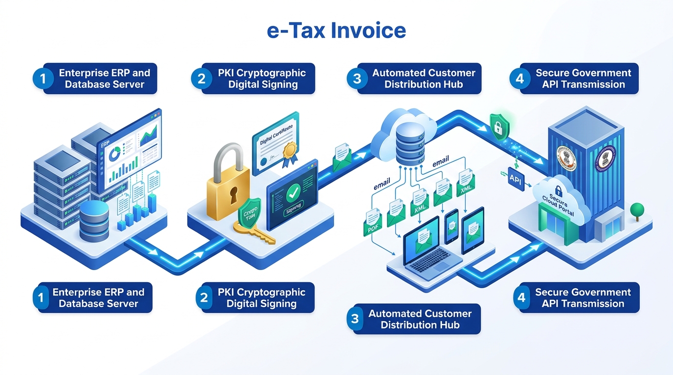 e-Tax End-to-End Workflow Infographic